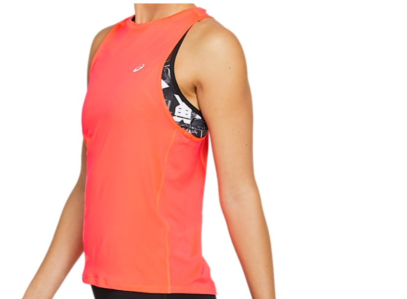 Asics running top donna rosso