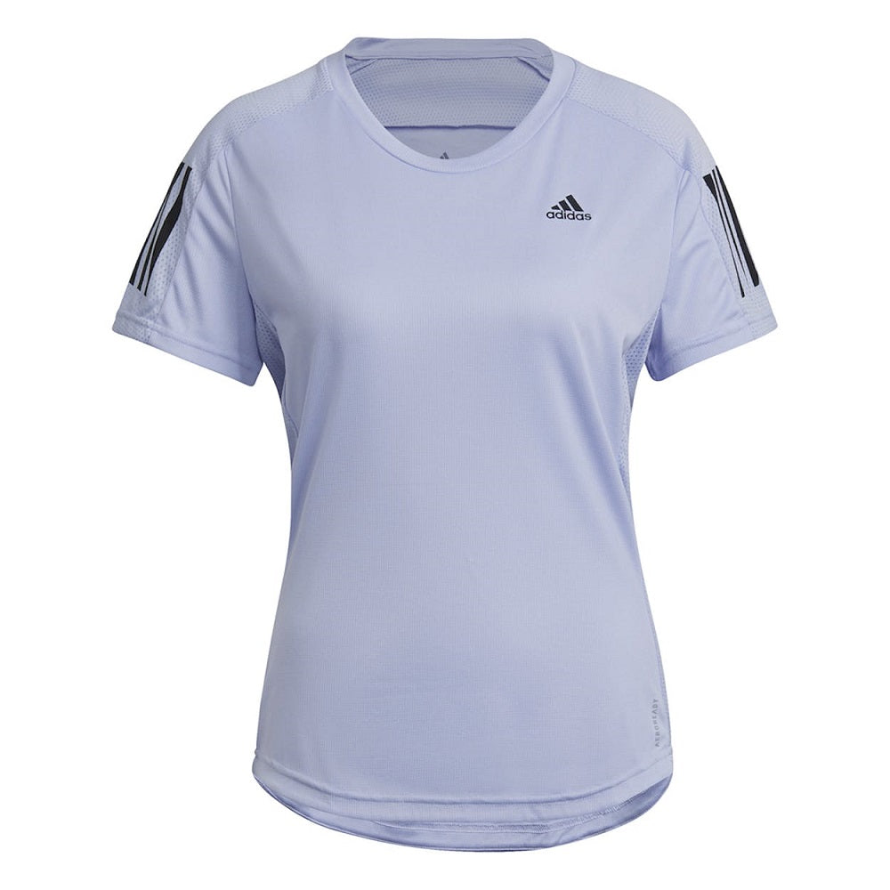 ADIDAS-Own-The-Run-Tee-t-shirt-tecnica-donna-colore-bianco