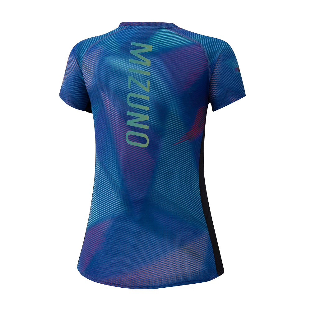 Mizuno-Aero-Graphic-Tee-abbigliamento-running-donna-blu