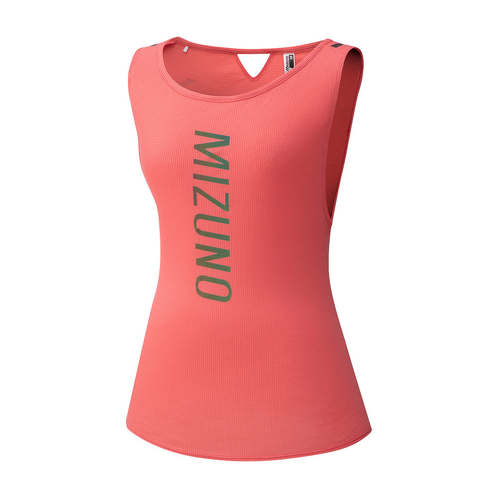 Mizuno Dry Aero Flow Tank abbigliamento running donna nero blu rosa Valsport Running